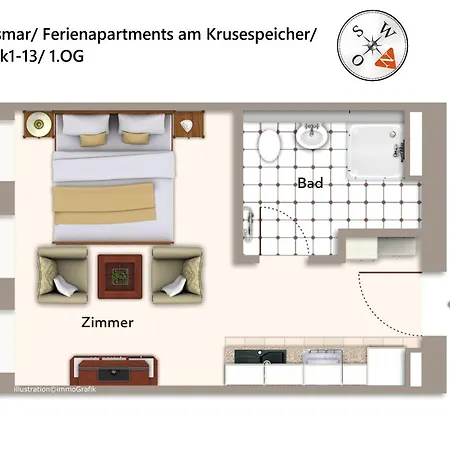Ferienapartments Am Krusespeicher Ferienapartments Am Krusespeicher 1-13 * Wißmar